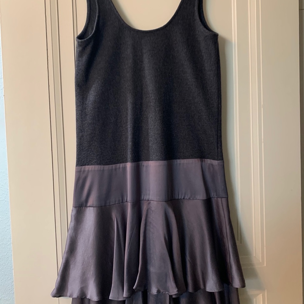 Diane Von Furstenberg grey silk & wool cami dress - Picture 2 of 4